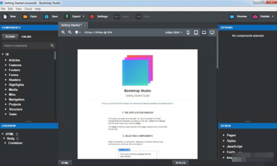 Bootstrap Studio(網頁設計工具) V5.8.0 綠色安裝版